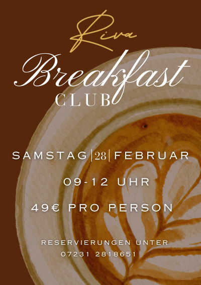 Flyer Riva Breakfast Club am 28.Februar